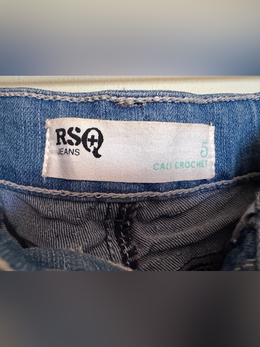 RSQ Denim Lace Boho Cali Crochet Hot Shorts Size 5 Country Cowgirl Beach Coastal - Picture 14 of 16